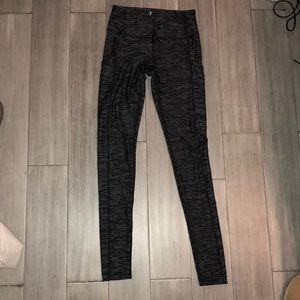 navy blue with white accent athletic leggings